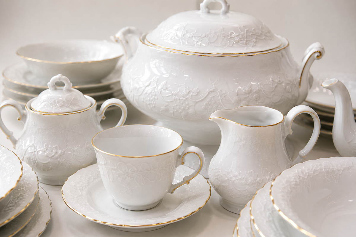 Service de Table « Vendange » – L’Excellence de la Porcelaine Tunisienne (60 pc ou 107 pc)