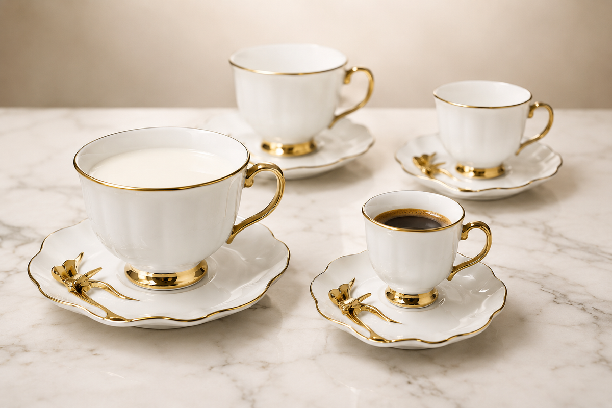Service Café Duo Papillon : L’Élégance de l’Instant Partagé