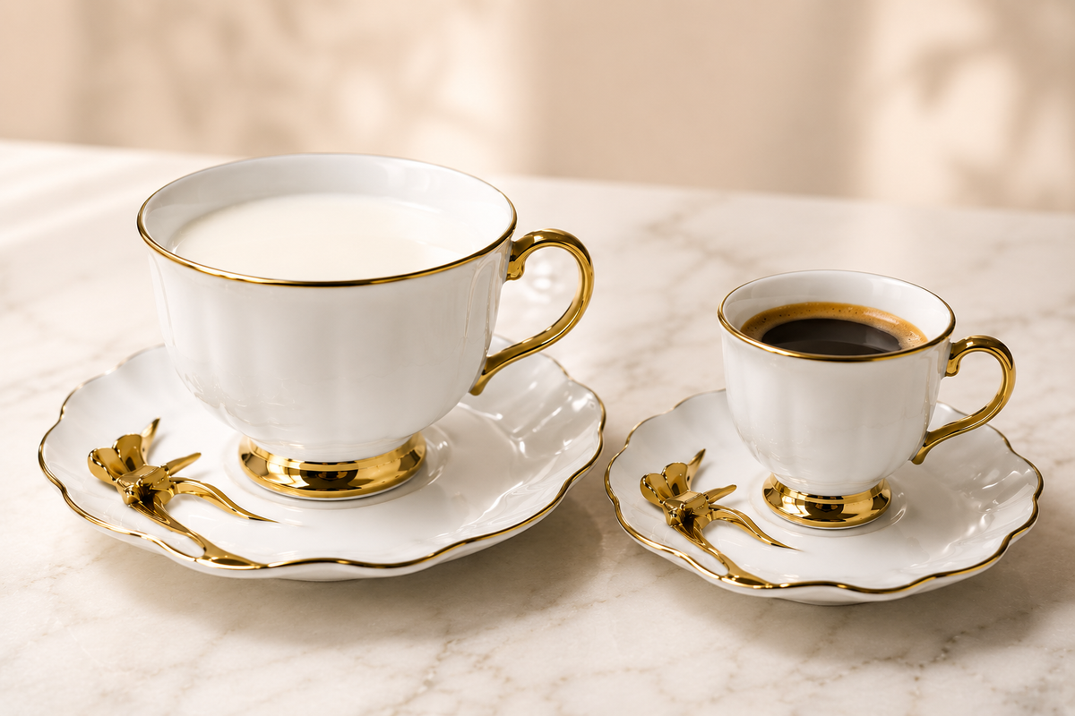 Service Café Duo Papillon : L’Élégance de l’Instant Partagé