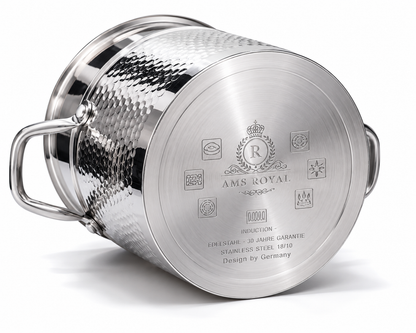 Couscoussière AMS ROYAL - Inox 18/10 Martelé - Compatible Induction