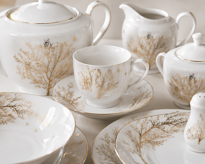 Service de Table Prestigieux "Éclat d'Oasis" L’Excellence de la Porcelaine Tunisienne (72 pièces)