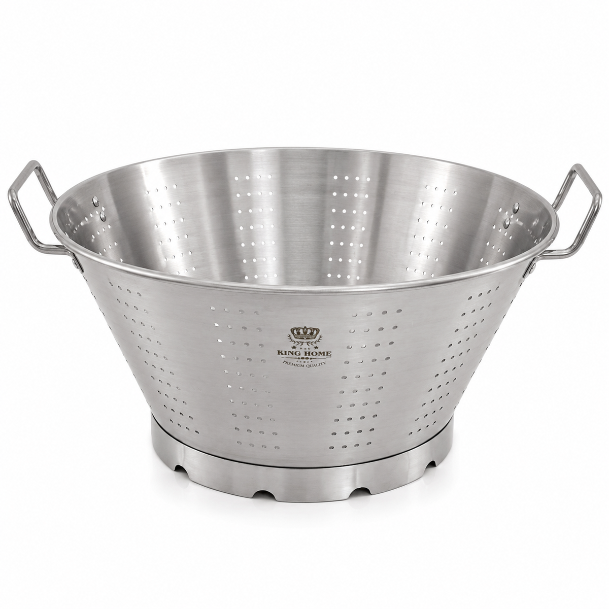 Égouttoir Professionnel en Acier Inoxydable KING HOME – Format XXL (Ø 50 cm)
