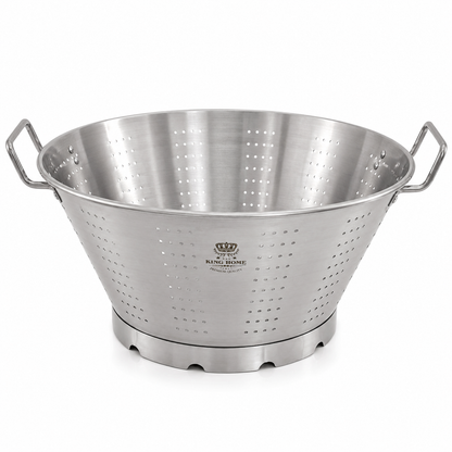 Égouttoir Professionnel en Acier Inoxydable KING HOME – Format XXL (Ø 50 cm)