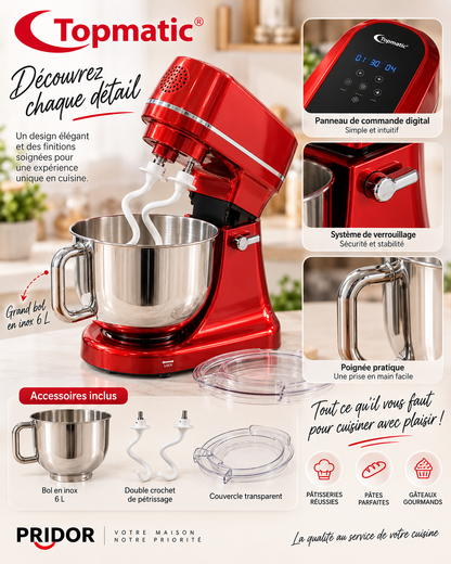 Robot de Cuisine Digital Topmatic PKM-1500.1 - Performance et Élégance dans votre Cuisine