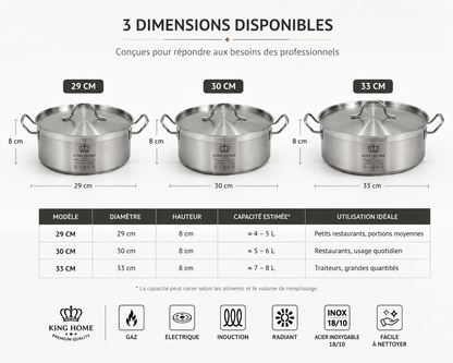 Marmite Professionnelle King Home – Acier Inoxydable Premium
