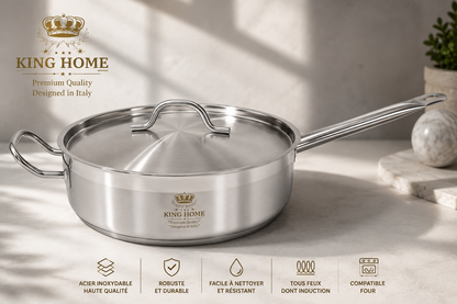 Sauteuse Professionnelle King Home (Diamètre de 29 cm / Hauteur de 8 cm)