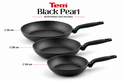 Tem Poele Black Pearl  (24cm ou 28cm ou 32cm)