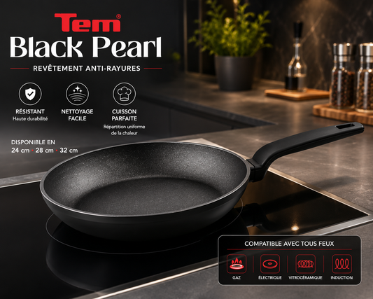 Tem Poele Black Pearl  (24cm ou 28cm ou 32cm)