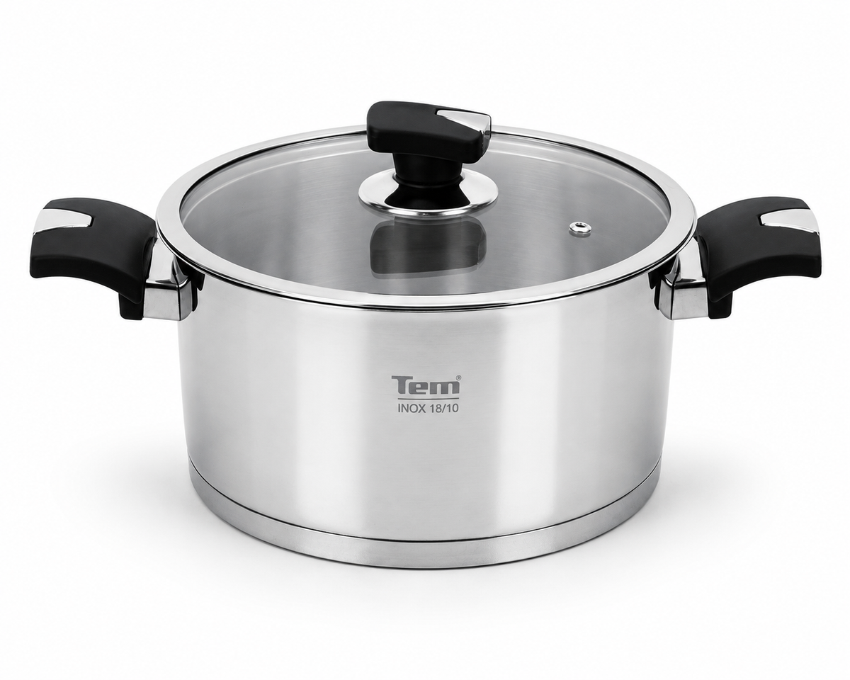 Faitout TEM Cosmos Inox 18/10 – Collection Cosmos (20cm, 24cm, 26) (Garantie 10 ans)