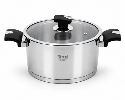 Faitout TEM Cosmos Inox 18/10 – Collection Cosmos (20cm, 24cm, 26) (Garantie 10 ans)