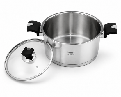 Faitout TEM Cosmos Inox 18/10 – Collection Cosmos (20cm, 24cm, 26) (Garantie 10 ans)