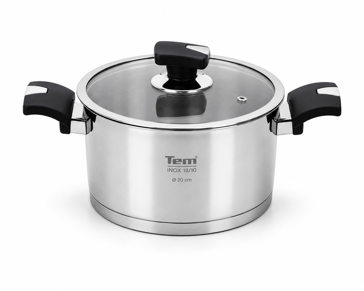 Faitout TEM Cosmos Inox 18/10 – Collection Cosmos (20cm, 24cm, 26) (Garantie 10 ans)