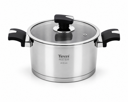 Faitout TEM Cosmos Inox 18/10 – Collection Cosmos (20cm, 24cm, 26) (Garantie 10 ans)