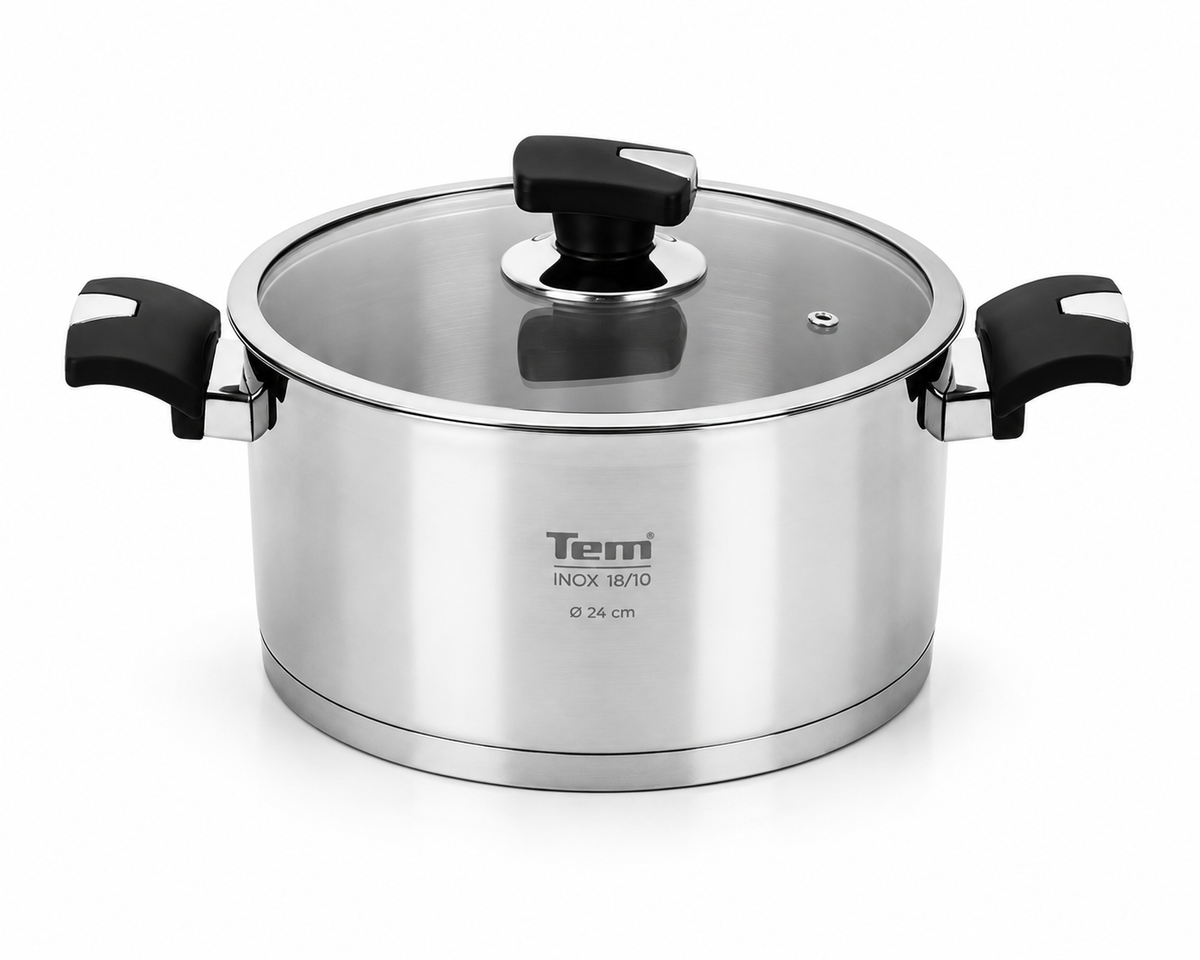 Faitout TEM Cosmos Inox 18/10 – Collection Cosmos (20cm, 24cm, 26) (Garantie 10 ans)
