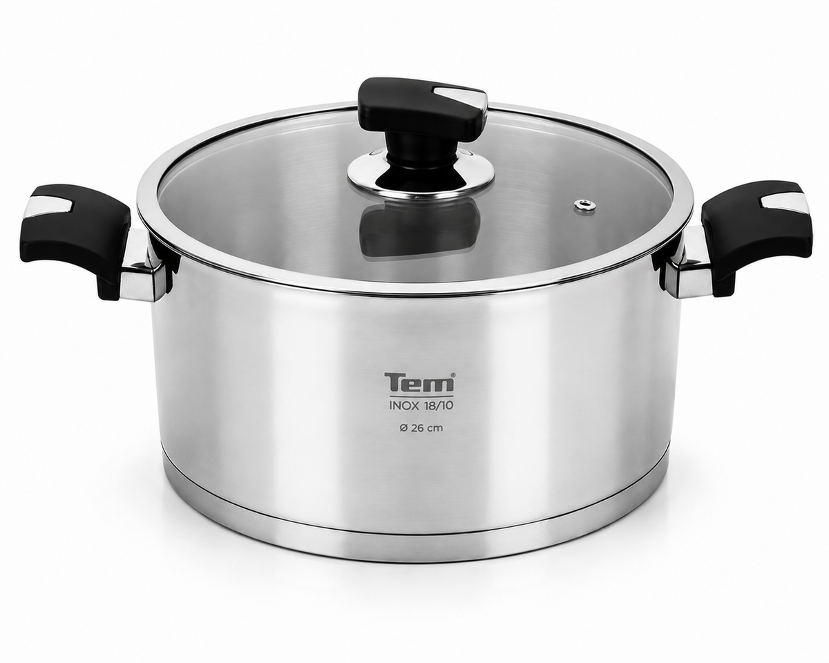 Faitout TEM Cosmos Inox 18/10 – Collection Cosmos (20cm, 24cm, 26) (Garantie 10 ans)