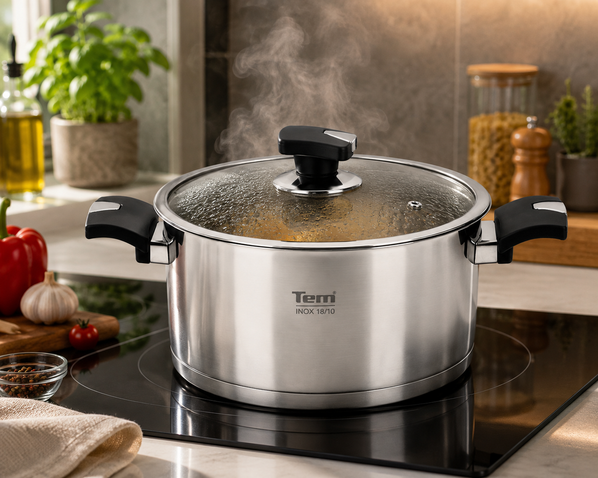 Faitout TEM Cosmos Inox 18/10 – Collection Cosmos (20cm, 24cm, 26) (Garantie 10 ans)