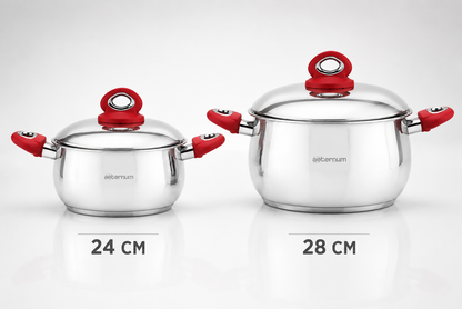 Batterie de Cuisine Aeternum (4 pièces) – L'Excellence de l'Inox au Quotidien