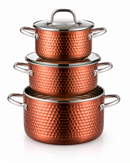Batterie de cuisine Mixstar MS-06C – 6 pièces (16, 20, 24 cm)