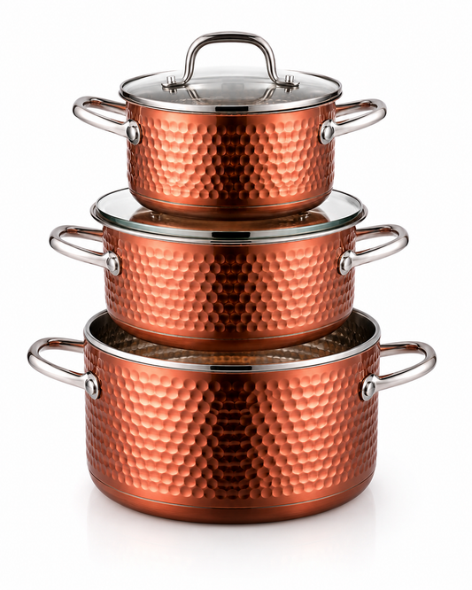 Batterie de cuisine Mixstar MS-06C – 6 pièces (16, 20, 24 cm)
