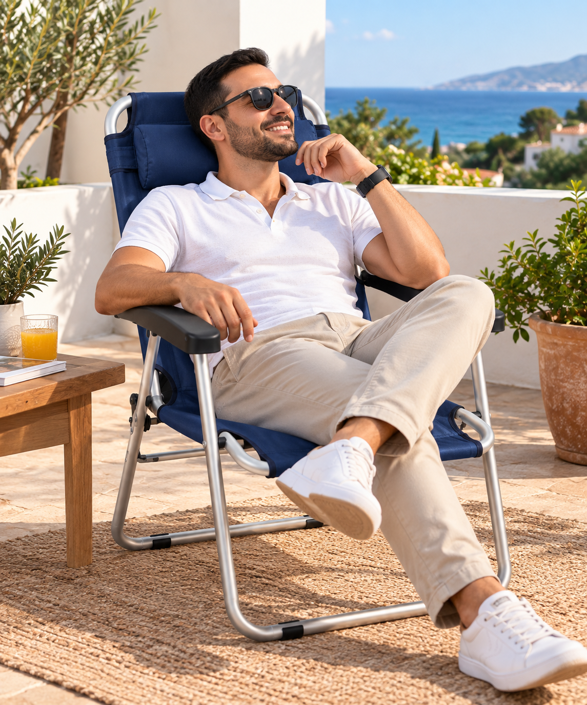 Fauteuil de détente pliable Azur