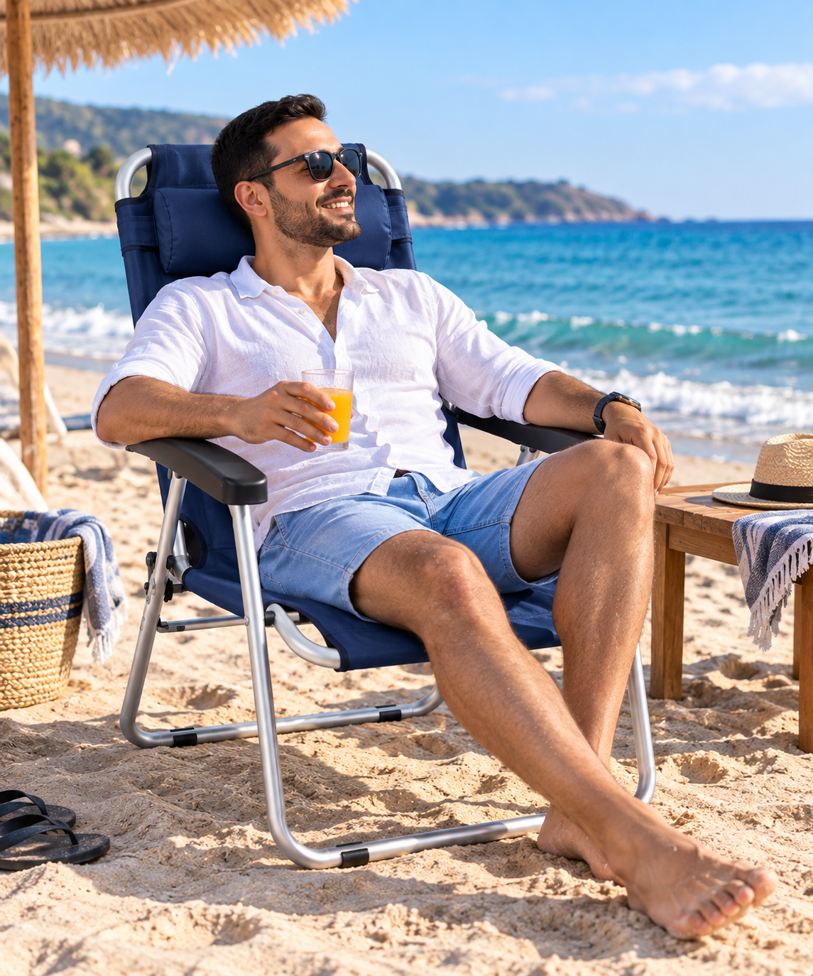 Fauteuil de détente pliable Azur