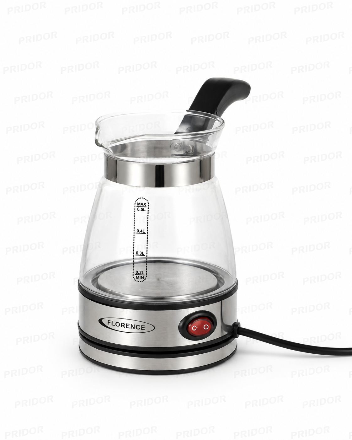 Bouilloire Électrique en Verre FLORENCE – 0,5 L (Garantie 1 ans)