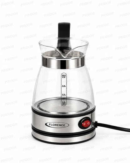 Bouilloire Électrique en Verre FLORENCE – 0,5 L (Garantie 1 ans)