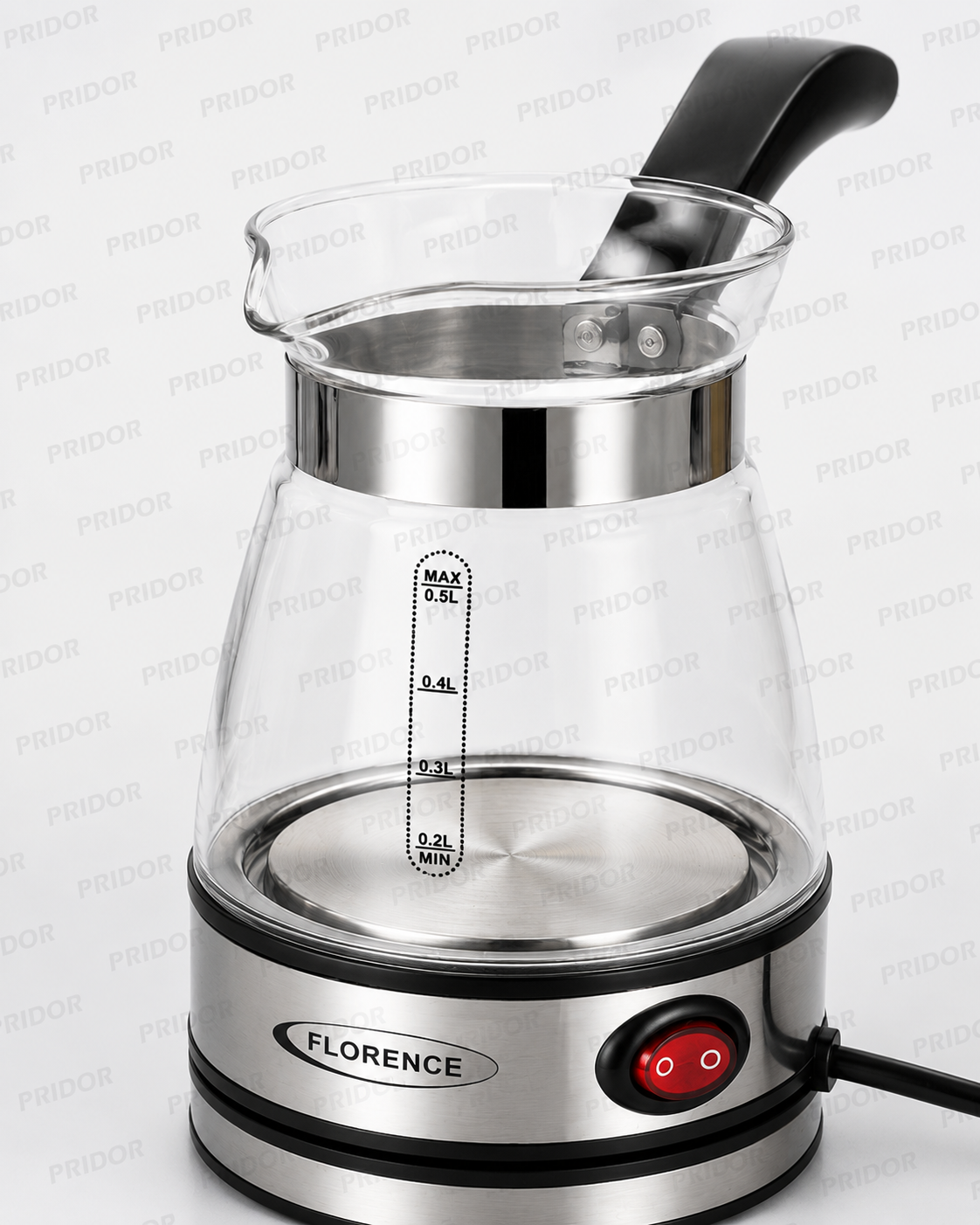 Bouilloire Électrique en Verre FLORENCE – 0,5 L (Garantie 1 ans)