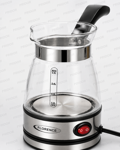 Bouilloire Électrique en Verre FLORENCE – 0,5 L (Garantie 1 ans)