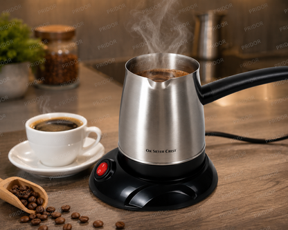 Cafetière Électrique Silver Crest MB-166 – 0,5 L – Inox – Base Rotative 360°