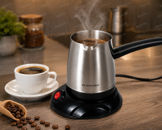 Cafetière Électrique Silver Crest MB-166 – 0,5 L – Inox – Base Rotative 360°