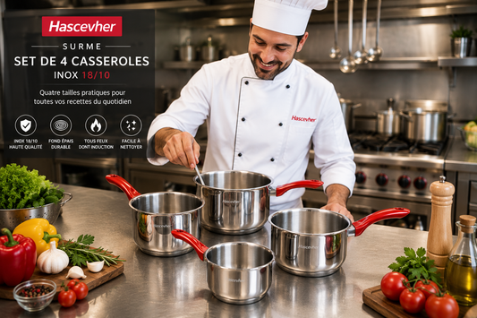 Set de 4 Casseroles Hascevher Surme – Inox 18/10