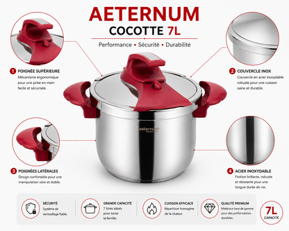Cocotte Aeternum 7L – L'Alliée Indispensable de votre Cuisine