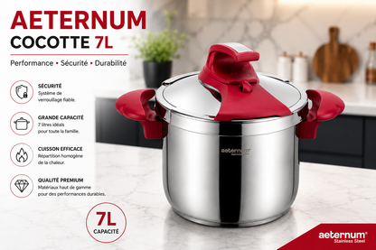 Cocotte Aeternum 7L – L'Alliée Indispensable de votre Cuisine