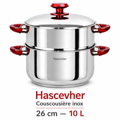 Couscoussière Hascevher Inox – 24 cm / 8L