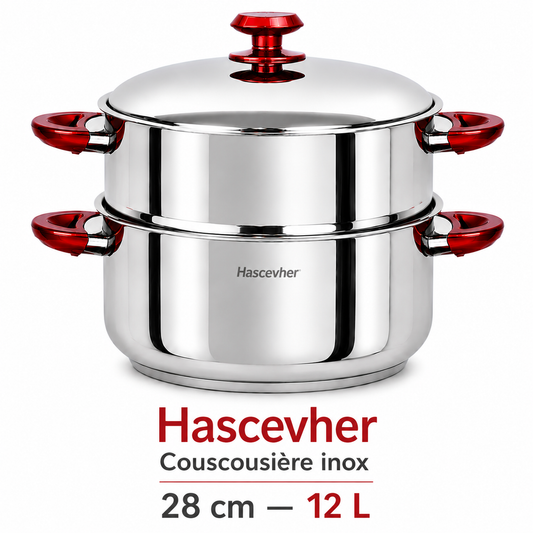 Couscoussière Hascevher Inox – 28 cm / 12 L
