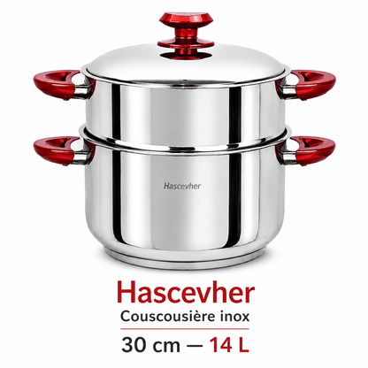 Couscoussière Hascevher Inox – 28 cm / 12 L