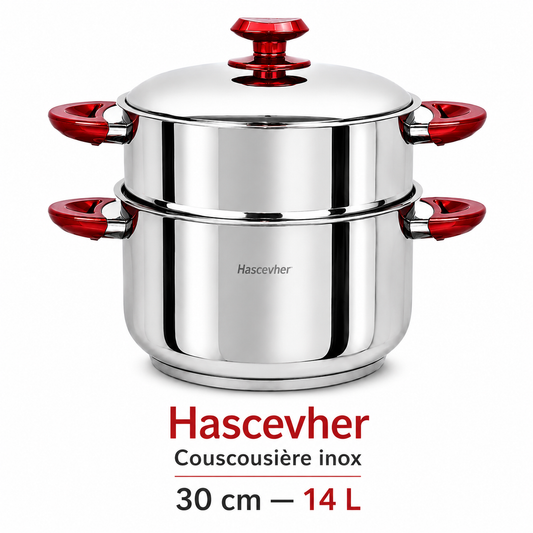 Couscoussière Hascevher Inox – 28 cm / 12 L