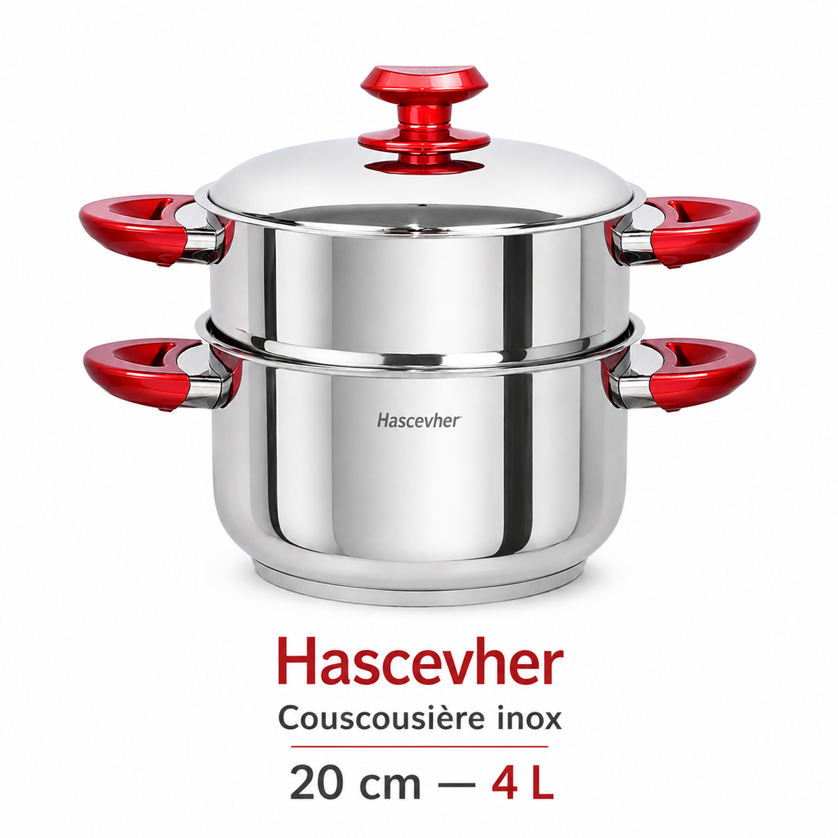 Couscoussière Hascevher Inox – 20 cm / 4 L