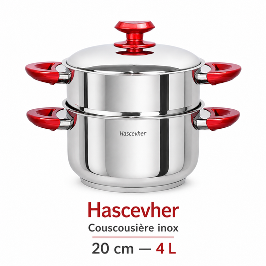Couscoussière Hascevher Inox – 20 cm / 4 L