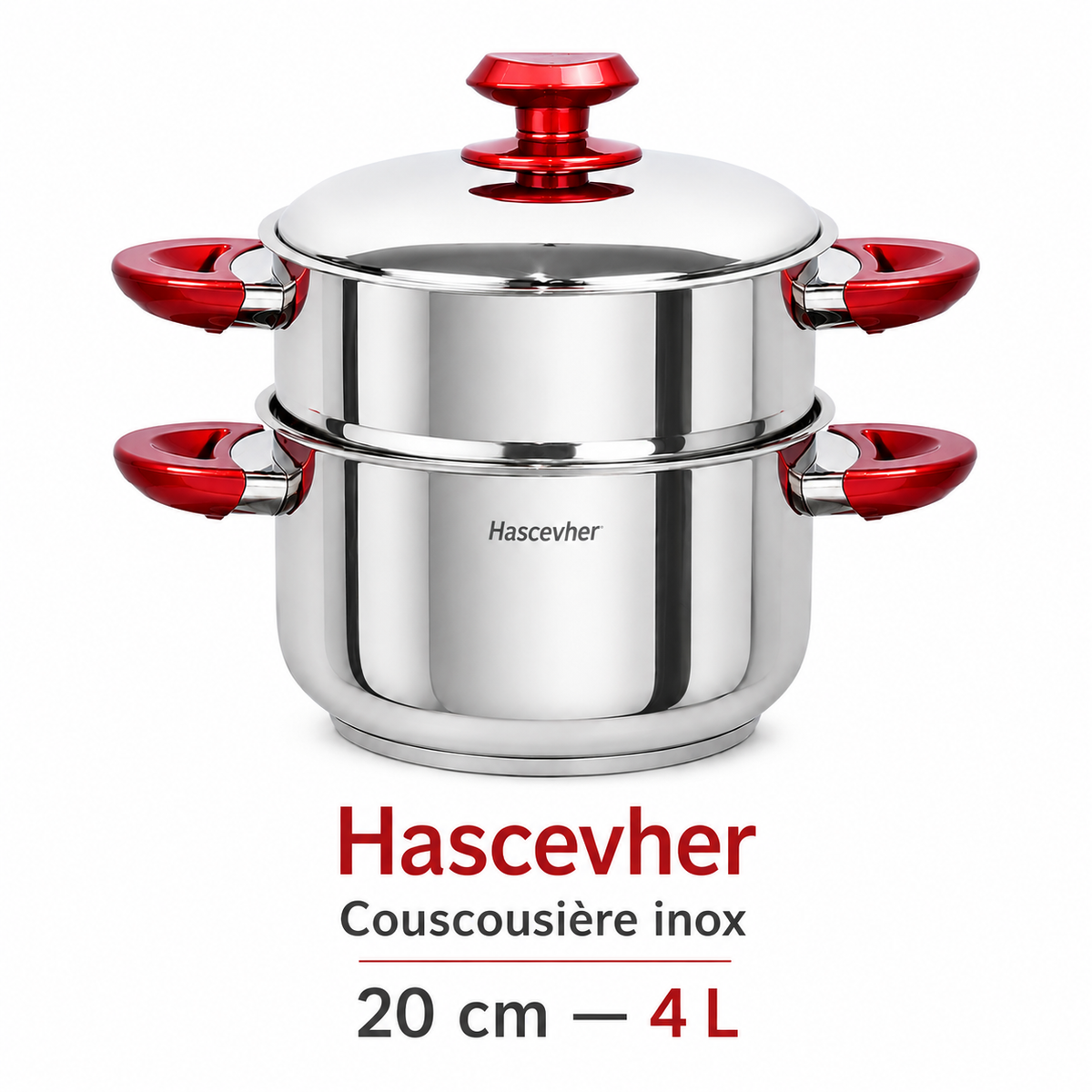 Couscoussière Hascevher Inox – 20 cm / 4 L