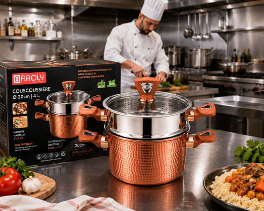 Couscoussière Baroly 20 cm – 4L : L'Excellence de la Cuisine au Quotidien