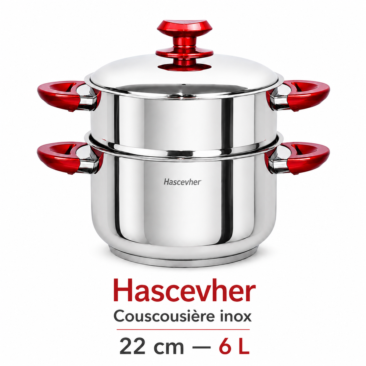 Couscoussière Hascevher Inox – 22 cm / 6L