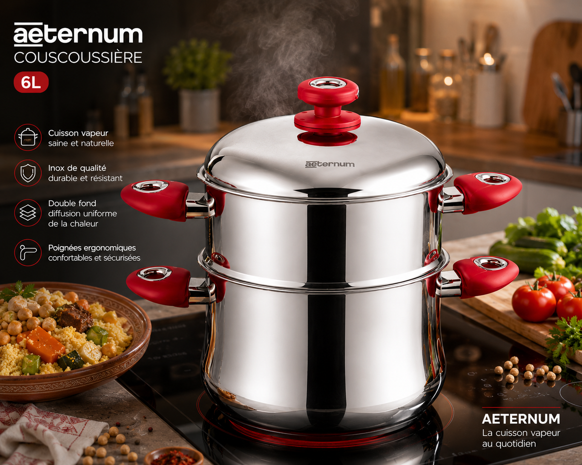 Couscoussière Aeternum – 6L – L'Alliance de la Tradition et de la Performance