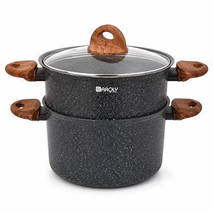 Couscoussière Granite Baroly – 8L, 24cm – Élégance et Performance en Cuisine