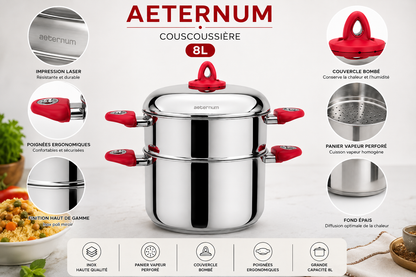 Couscoussière Aeternum – 8L – L'Alliance de la Tradition et de la Performance