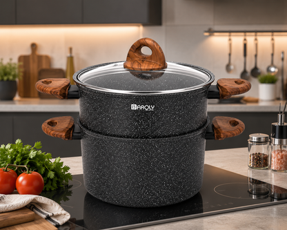 Couscoussière Granite Baroly – 8L, 24cm – Élégance et Performance en Cuisine