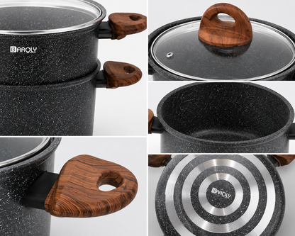 Couscoussière Granite Baroly – 8L, 24cm – Élégance et Performance en Cuisine