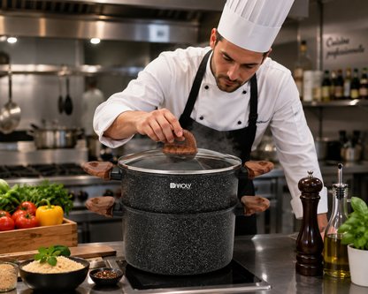 Couscoussière Granite Baroly – 8L, 24cm – Élégance et Performance en Cuisine