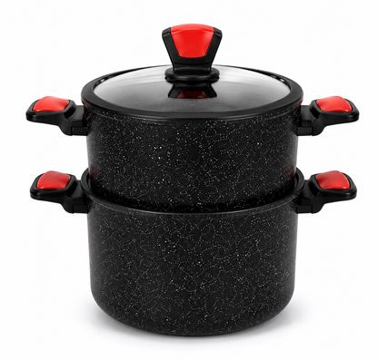 Couscoussière en Granite King Home Premium – Design Effet Pierre (4L / 20cm)